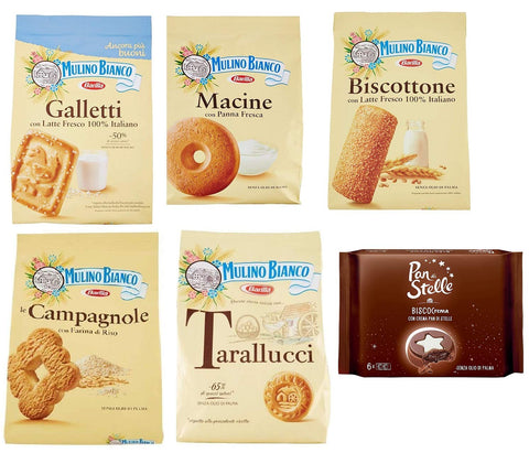 Mulino Bianco Lot De 5 Paquets De Biscuits Pour Petit Déjeuner 700 G 1 X 168 G
