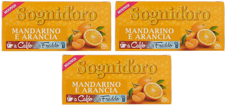 Lot De 3 Infusions De Fruits Star Sognid'oro Infusi Alla Frutta Mandarino E Arancia Saveur Mandarine Et Orange Lot De 20 Filtres