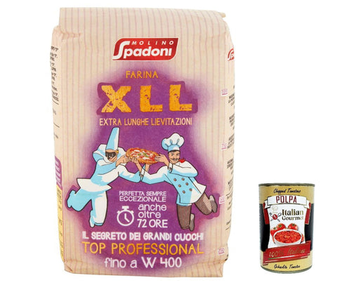 10 X Molino Spadoni Farina Xll 1 Kg Indicata Per Lunghe Lievitazioni, Farine Adaptée Pour Les Longues Levées + Polpa Italien Gourmet 400 G