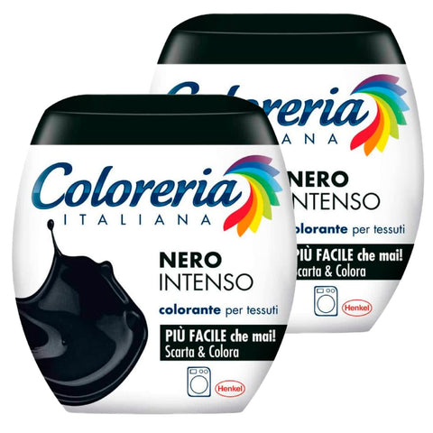 Grey Lot De 2 Colorants Italiens Pour Tissus En Machine De Couleur Noire Intense Formule Tout En Un – 2 Boîtes Unidoses De 350 G