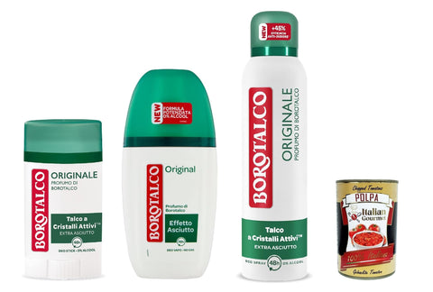 Borotalco Tris Set Original, Bâtonnet, Roll On, Déodorant + Polpa Italien Gourmet 400 G