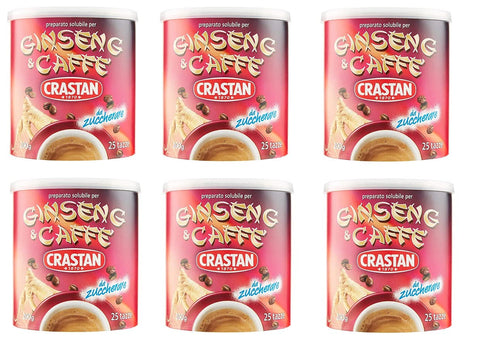 Crastan Instant Ginseng & Coffee Drink (25 Tasses De 200 G) Originale D'italie !