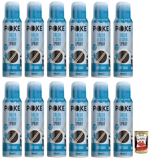 Fratelli Mantova Salsa Di Soia Lot De 12 Sprays De Sauce Soja Sans Gluten 100 Ml + Boîte De 400 G