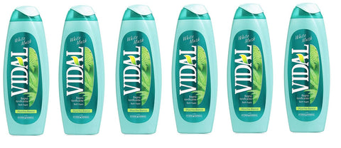 6 X Vidal Musc Blanc Blanc Mousse Mousse Bains De Bain Bath Shower Mousse 500 Ml