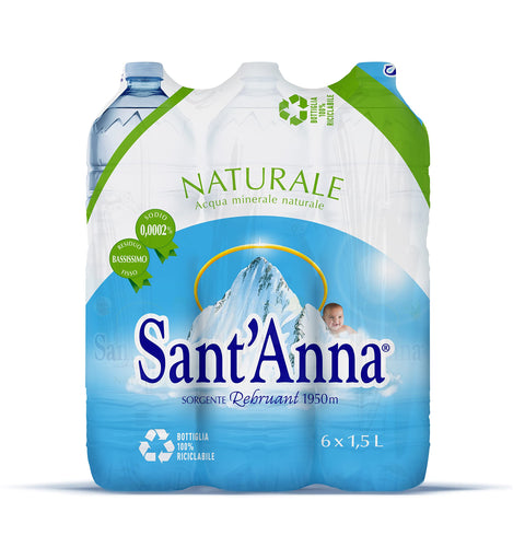 Sant'anna Eau Minérale Naturelle, 1,5 L, Lot De 6 (6 X 1,5 L)