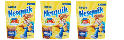 Nestlé Nesquik Preparato Solubile Lot De 3 Préparations Solubles Pour Boissons Contenant Du Sucre Et Du Cacao Faible En Gras Chocolat Soluble 800 G