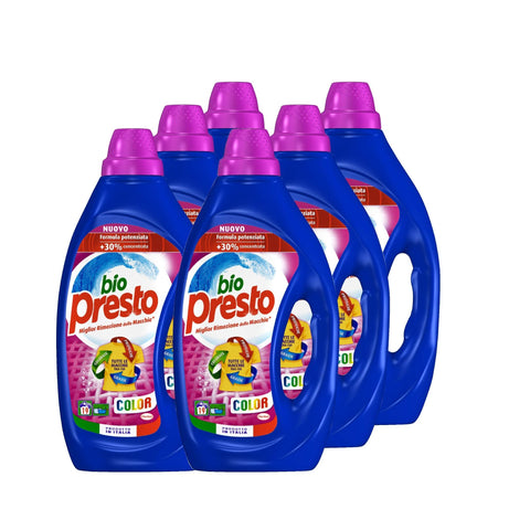 Bio Presto Liquide Color Lessive Pour Vêtements Colorés 6 X 19 Lavages – 5900 G
