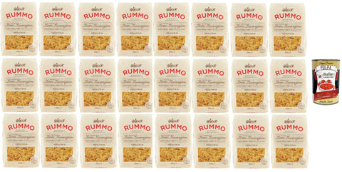 Rummo Farfalle N° 85, Durum Pâtes Sémoraires, Italiennes Pasta Italian Noodles 24x 500 G Pack + Italian Gourmet Polpa Di Pomodoro 400 G