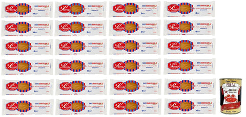 Russo Spaghetti N°72 Lot De 24 Pâtes À La Semoule De Blé Dur, 100 % Blé Italien, Paquet De 500 G + Boîte De 400 G