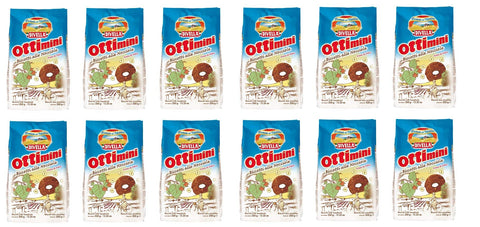 Divella Ottimini Alle Nocciole Lot De 12 Biscuits Sablés Avec Noisettes Hachées 350 G