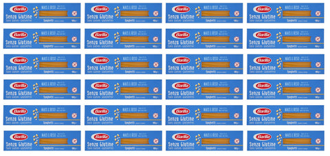 Barilla Pâtes Spaghetti Sans Gluten À Base De Délicieux Maïs Et Riz – Parfait Pour Les Personnes Souffrant De Maladie Cœliaque Ou D'intolérance Au Gluten, Lot De 24 (24 X 400 G)