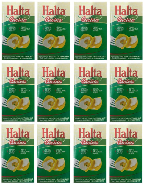 Halta Cucina Preparato Alimentare Uht Per Cucina Lot De 12 Préparations Crémeuses Uht Pour La Cuisine Idéal Pour Pâtes, Sauces, Pizza, Crème De Cuisson 1000 Ml