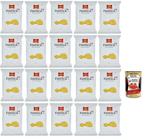 San Carlo Rustica Lot De 20 Chips De Pommes De Terre Salées 20 X 50 G + Polpa Italian Gourmet 400 G