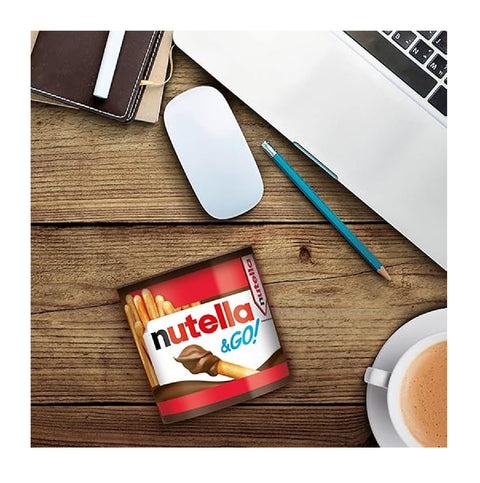 8x Ferrero Nutella &GO, Snack à base de pâte à tartiner noisette-cacao et biscuits salés croustillants 2x48g