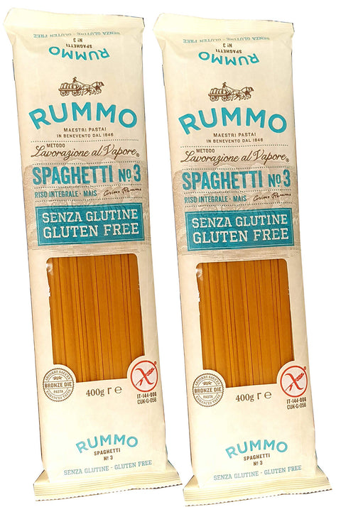 Sans Gluten Spaghetti Pâtes Rummo - 2 Paquets X 400 Gr