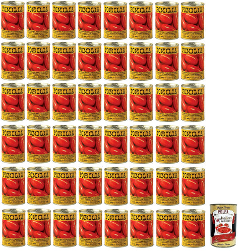Pomilia Pomodori Pelati Lot De 48 Tomates Pelées 100 % Tomates Italiennes 400 G + Boîte De 400 G