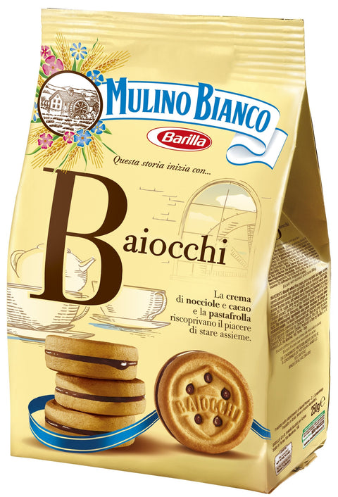 Mulino Bianco Baiocchi Nocciola Biscuits Fourrés Aux Noisettes Et Cacao 250 G