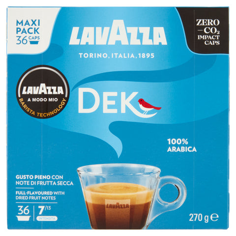 3x Caffè Lavazza DEK 36 Capsule Compatibile A Modo Mio 270g