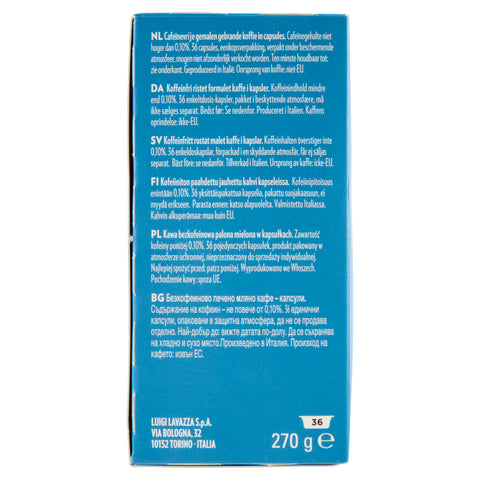 3x Caffè Lavazza DEK 36 Capsule Compatibile A Modo Mio 270g
