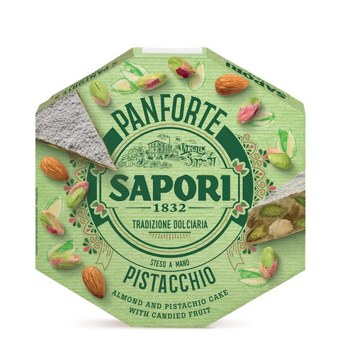 Sapori Panforte Pistacchio Gâteau de Noël aux fruits confits et pistaches 280g