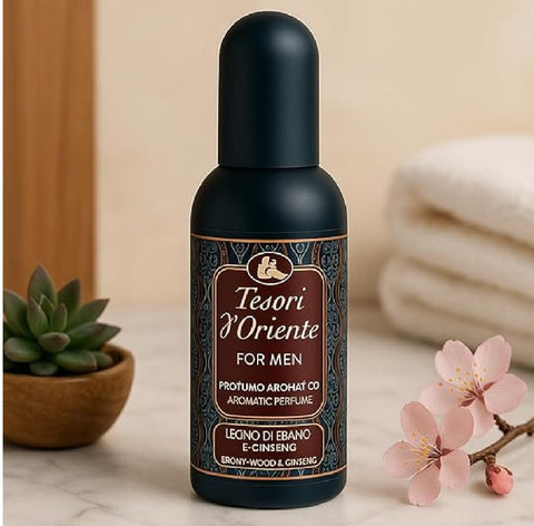 Tesori D'oriente Ebano & Ginseng 100ml, parfum aromatique frais et boisé 12x100ml