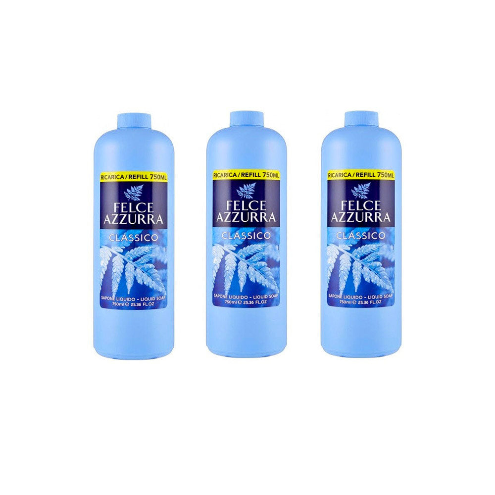 Felce Azzurra Classico Ricarica Sapone Liquido Savon Liquide Recharge de  savon 750ml