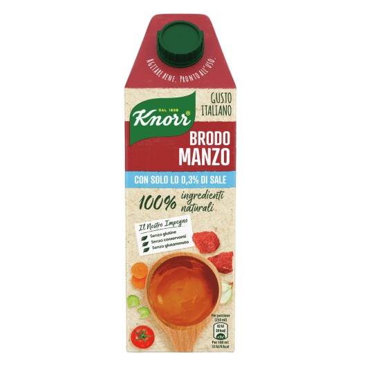 Bouillon de boeuf Knorr Brodo Manzo avec seulement 0,3% de sel 750ml ...