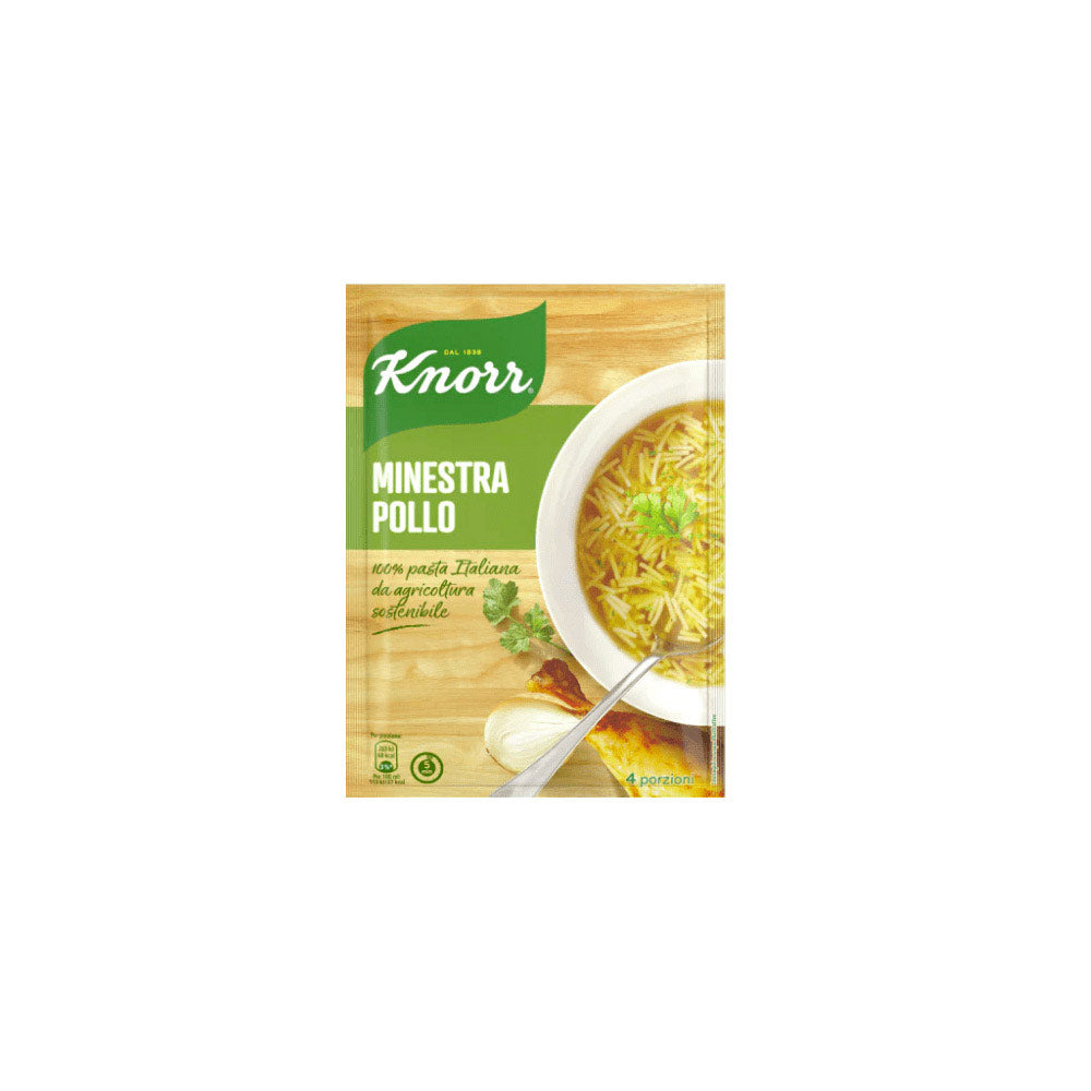 Knorr Minestra Pollo Soupe au Poulet Déshydratée Soupe Préparée 61g –  Italian Gourmet FR