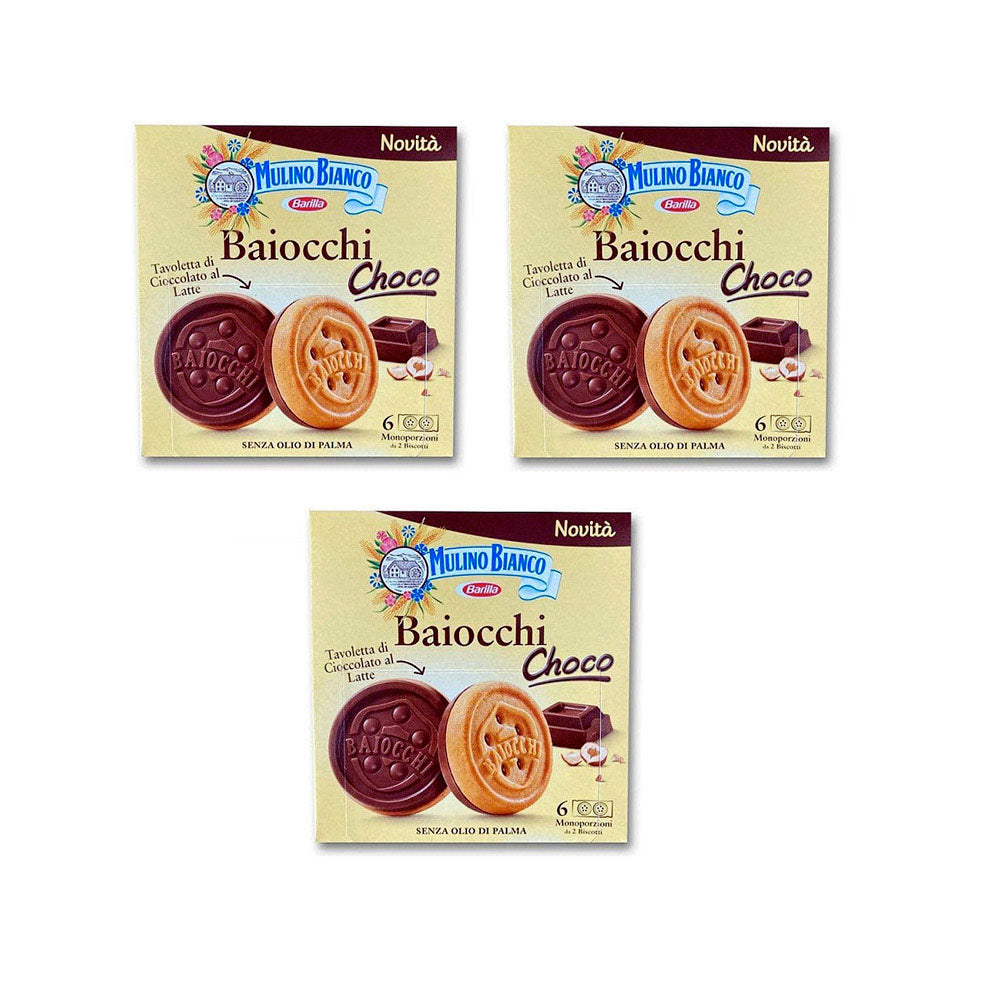 Biscuits aux pépites de chocolat Mulino Bianco Baiocchi Choco 144g –  Italian Gourmet FR