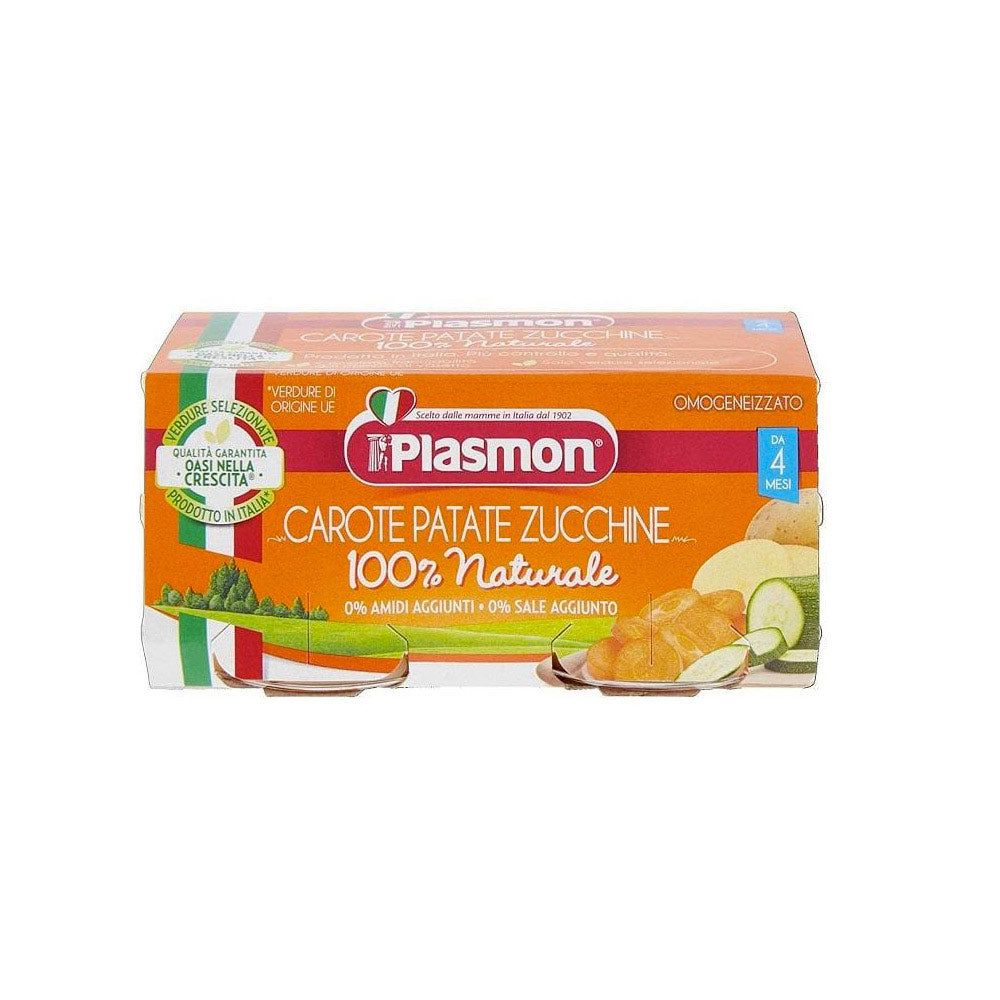 Plasmon Carote Patate e Zucchine Carottes homogénéisées Pommes de
