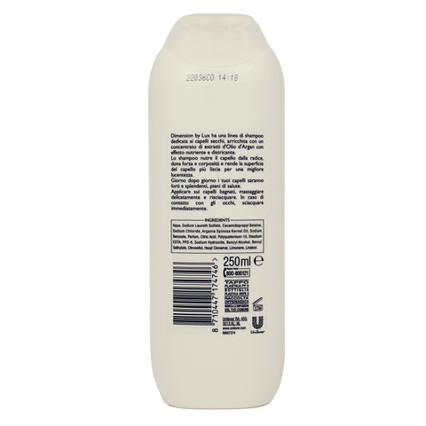 12x Dimension by Lux 2 in 1 Shampoo e Balsamo Capelli Secchi  Shampoing et après-shampoing aux extraits d'huile d'argan 250 ml