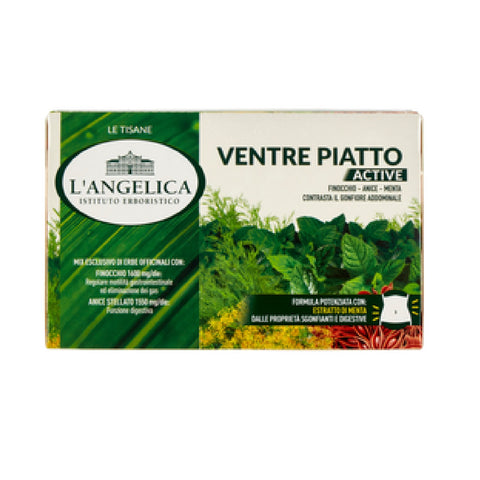 10x L'Angelica Le Tisane Ventre Piatto Active Tisane pour un ventre plat, 18 filtres 36gr