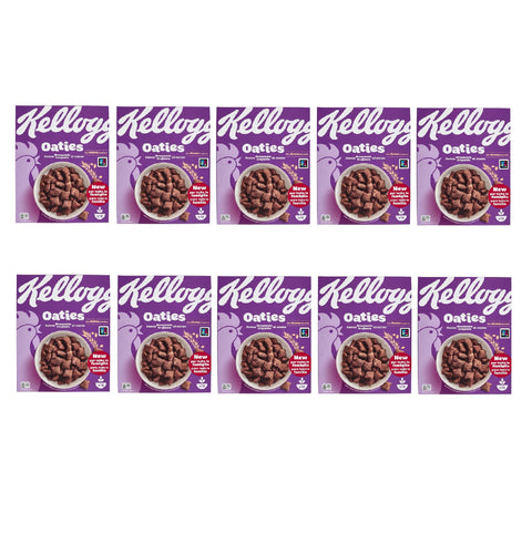 10x Kellogg's Oaties Avena Croccante al cacao Flocons d'avoine croustillants au cacao 360 g