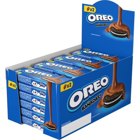 Oreo Bañadas cioccolato al latte Biscuits enrobés de chocolat au lait italien authentique, 24 x 41 g