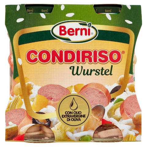 6x Berni Condiriso Wurstel Vinaigrette aux légumes pour salades de riz aux saucisses 2 x 300 g