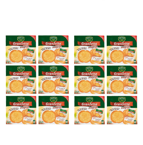 Buitoni Granfetta Lot De 12 Graisses Biscottate Con Farina Intégrale 16 Portions Individuelles De 2 Biscottes À Grains Entiers 240 G