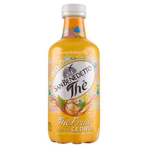 6x San Benedetto, Thè Fruit Cedro Boisson sans alcool à base de thé et de jus de citron vert 0,75 l PET