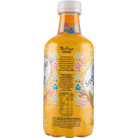 6x San Benedetto, Thè Fruit Cedro Boisson sans alcool à base de thé et de jus de citron vert 0,75 l PET