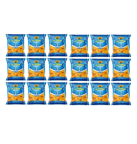 El Sabor Nacho Natural Flavor Chips italiennes préemballées au goût naturel, 18 paquets de 100 g