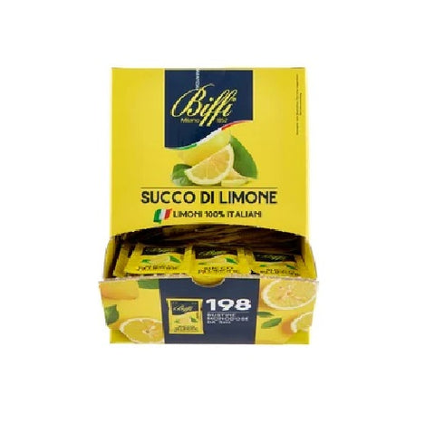 6x Biffi Succo di Limone Bustine Monodose Jus de citron en sachets unidoses, 198 x 5 ml