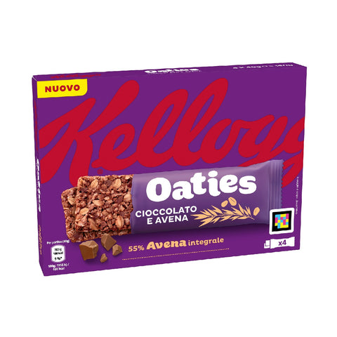 10x Kellogg's Oaties barretta cioccolato e avena Barres chocolatées et avoine,  (4x40 g) 160g