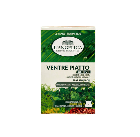 10x L'Angelica Le Tisane Ventre Piatto Active Tisane pour un ventre plat, 18 filtres 36gr