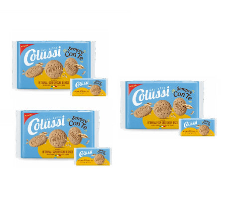 3x Colussi Biscotti Integrali con Chicchi di Orzo Biscuits complets aux grains d'orge 288 g