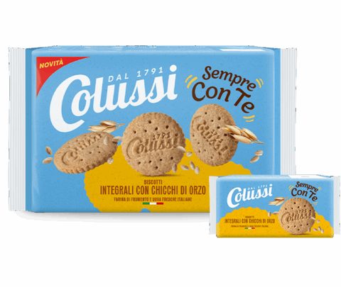 3x Colussi Biscotti Integrali con Chicchi di Orzo Biscuits complets aux grains d'orge 288 g