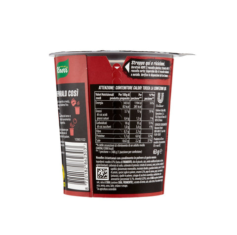 Knorr Asia Noodles MANZO Beef Taste 8x 63 g +  + Italian Gourmet polpa 400gr