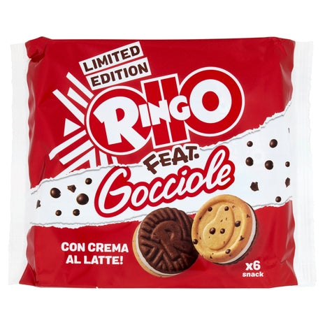 3x Ringo Feat. Gocciole Limited Edition Snack 6 portions 165g