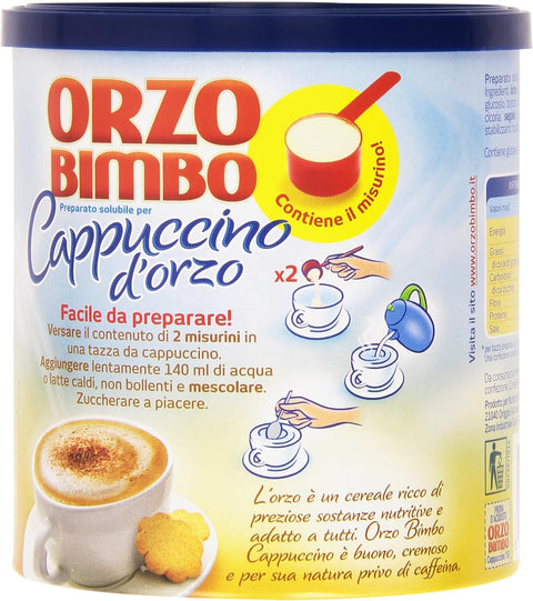 Orzo Bimbo Cappuccino d' orzo solubile Cappuccino d'orge instantané 120g