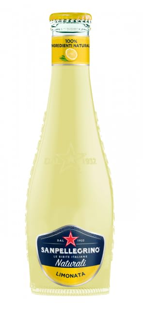 San Pellegrino Limonata Naturali Lot De 12 Boissons Rafraîchissantes À Base De Jus De Citron Italiens, En Verre, Jetables, 20 Cl