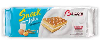 Balconi Snack Al Latte Lot De 6 Doigts En Éponge Avec Rembourrage Crème Au Lait 280 G