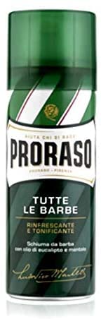 6 Bombes De Mousse À Raser Proraso À L'huile D'eucalyptus Et Au Menthol - 400 Ml Par Bombe